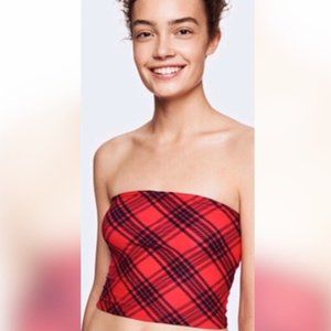 PINK Victoria's Secret Plaid Tube Top